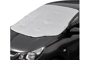 BRAMBLE Osłona przeciwsłoneczna na przednią szybę samochodową, magnetyczna ochrona okna przed ciepłem, 150 x 120 cm, pasuje do większości samochodów - z wkładkami do drzwi i elastycznymi taśmami