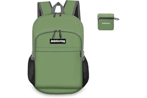 Jedebartey Rucksack, 22L Ultra Lightweight Backpack Foldable Hiking Daypack Small Travel Day Bag for Men Women Kids Outdoor Sports Camping Mountaineering Walking Cycling Climbing (Green)
