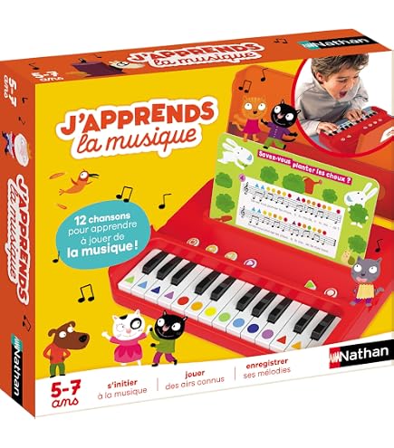 Petit piano électronique éducatif pour enfants, 24 touches, rose