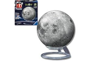 Ravensburger - Puzzle 3d Luna Glow In The Dark | Puzzle 3d Bambini A Partire Dagli 6 Anni | Modellismo Da Costruire Bambini Di 72 Pezzi | Regalo Bambino 6 Anni E Più