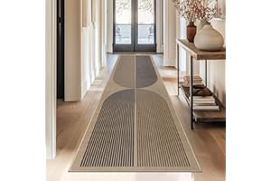 Capslpad Runner Rug for Entryway 80x300cm Non-Slip Hallway Carpet Runner Washable Jute Look Rug Kitchen Runner Durable Floor Area Rug Runners for Living Room Bedroom Balcony Corridor, Black Brown