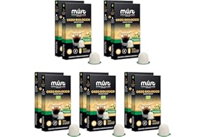 MUST 100 Capsules de Café d'Orge BIO Biologique 100% Compostable, CAFE' ORGE Lot de 10 capsules pour 10 Paquets Compatibles avec la Machine Nespresso Made in Italy