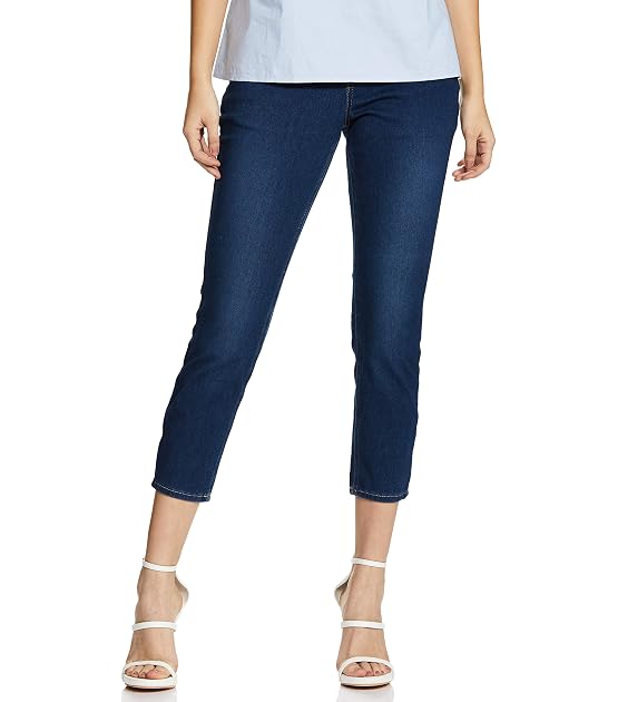Women Cropped Denim Jeggings