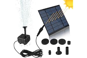 SunTop Pompe Solaire, Fontaine Solaire, Jardin Autoportant Panneau Solaire Kit Pompe à Eau, Pompe Extérieure Arrosage Submersible