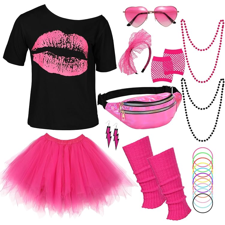 90er 80er Jahre Outfit Accessoires, 80er Jahre Outf Produktbild-Vorschau 12