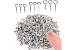 Bymivofun 300 pièces Vis à Œillet, 4/5/6 mm, Yeux Vis Yeux Vis Crochets, Vis à Œil, pour Résine, Bijoux, Perles, Installation