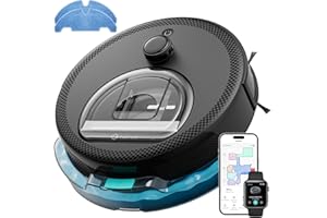 LEFANT M330 Pro Robot Aspirapolvere Lavapavimenti con Mappatura, Aspirazione 5000Pa, Senza Grovigli, Navigazione dToF, Evitamento PSD, Ideale per Tappeti, Pavimenti Duri, 150min, Alexa/APP/WiFi, Nero