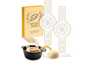 KRUSTENZAUBER Runde Brotschlinge im 2er Set - aus langlebigen Silikon als Brot backen Zubehör - Die Backunterlage sorgt für reibungsloses Heben des Brotes aus dem Topf - Backmatte Brot, Bread mat