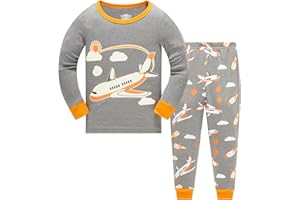 COLOBE Boys Pyjamas Sets Nightwear Cotton Toddler Clothes Kids Astronaut Shark Space Sleepwear Long Sleeve Pjs 2 Piece Outfit Xmas Gift