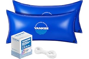 YANKEE POOL PILLOW Yankee Poolkissen Winter 120 x 240 cm | Aufblasbares Pool Luftkissen für Poolabdeckung Winter | rechteckiges, kältebeständiges & reißfestes PVC Schutzkissen zum Überwintern des Pools, 2 stück