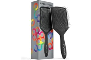 FRAMAR Brosse Demelante Cheveux Bouclés - Brosse Cheveux Bouclés, Brosse a Cheveux Demelante, Brosse Cheveux Demelante Enfant, Brosses à Cheveux, Brosse à Cheveux Demelante, Top Brush – Noir