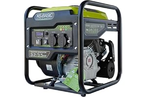 K&S BASIC Générateur inverter KSB 35i puissance max 3500 W, conversion double du courant, convient aux appareils sensibles, moteur EURO V, 2x16A (230V), mode économie de carburant. Classe de protection IP23M