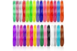 RUBESSIA Fil Stylo 3D Pla Total 150M pour Fil Stylo 3D,30 Couleurs 5 M 1,75MM Recharge 3D Pen Filament, Convient à tous les stylos d'impression 3D haute température