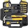 BLOSTM 39-Piece Tool Kit - Compact Tool Set with Essential Hand Tools for DIY Projects & Repairs - Small Tool Kit for Home & Office with Portable Tool Storage Box, Hammer Pliers Screwdrivers & More