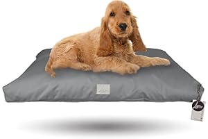 Ligo Tommy - Materasso per Cani Idrorepellente e AntiGraffio, Realizzato in Italia. Cuscino sfoderabile in nylon per Cane uso Interno/Esterno. (L: 120 x 70 cm, GRIGIO)