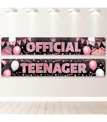 13 Anni Compleanno Festa Decorazioni Oro Rosa, 13 Striscione di C ompleanno, 13 Anni di Buon Com pleanno Decorazione di Festa per Ragazze, 13 Feste di Complea nno Bandiera Segno di Benvenuto