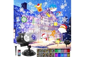 VIFLYKOO Halloween Projector Lights Outdoor, 12 Slides Patterns & 10 Colors Ocean Wave Waterproof Holiday Projector Light for Outdoor Indoor Xmas Holiday Party Patio Garden Decoration