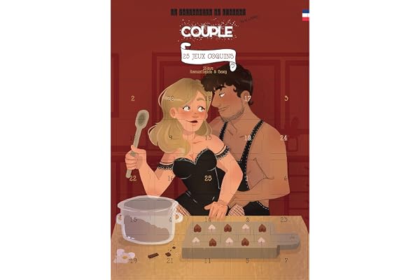 Calendrier Amoureux | Calendrier de l'avant ou de l'après pour couple | 25 jeux coquins | Saint-Valentin ou Noël | Avent adulte | 25 cases à ouvrir Format A3