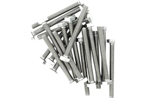 SINGULARITY SUPPLIES M6 (6mm x 55mm) Hex Bolt (Fully Threaded Setscrew) - Stainless Steel (A2) (Pack of 20)