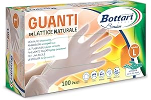 PAM PANORAMA Bottari Guanti in Lattice con Talco – Monouso, Taglia L, Confezione da 100 Pezzi, Resistenti