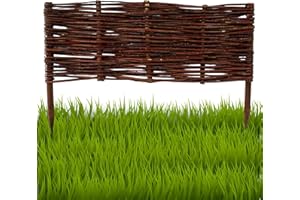 Floranica Bordures de Parterre en Saule 1 pièce 30 cm x 60 cm Clôture en Bois de Osier pour Bordure Plate-Bande Palissade Bordures de Fleurs Décoratives Panneau en Saule