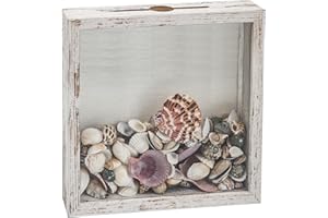 FramePro Ticket Stub Shadow Box Frame with Slot Memory Keepsake Box Wine Cork Case Display Deep Picture Frame White 8x8