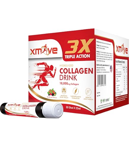 Lot De 4 Boissons Collagen Edmark - Saveur Chocolat, Anti-âge - Poudre à Diluer