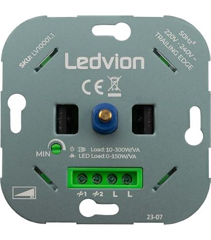 Variateur De Lumière Rotatif Efapel MEC-21 500VA - Pour Lampes Résistives Et Inductives