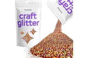 Hemway Craft Glitter - Bronze Brown Holographic | 100g Fine Metallic Sequin Flakes for Resin & Epoxy Crafts | Supplies for Tumblers, Cards, Jewellery, Candle, Hair, Face, Body & Nail Art