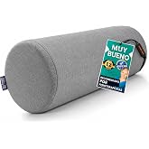 DYNMC you Cervical Support Cushion with Bamboo Cover Oeko-Tex Cylindrical Ultra Memory Foam Core, Neck Cushion, Lumbar Cushio