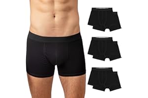 Snocks Boxershorts Herren Ohne Logo aus Bio-Baumwolle (6er Pack) - Atmungsaktiv und Ideal für Sport und Alltag - Kein juckendes Etikett und komfortabler Bund - Unterhosen Herren - Gr. S-3XL
