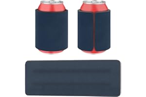 Desing Wish 3 Pièces Refroidisseur de Canette de Bière Anti-dérapant Rafraichisseur de Bouteille Vin Isolé Canette Réutilisable Porte-gobelet à Manchon isolant Bande à Ressort Solide Fournitures Fêtes