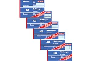 Herlitz Blok pokwitowań 402, samokopiujący, format A6 poprzeczny, 2 x 40 arkuszy (5 sztuk)