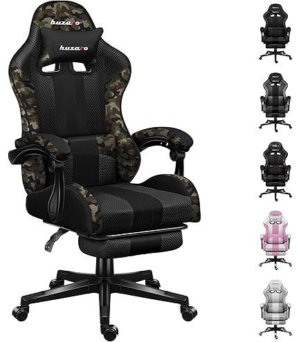 huzaro Combat 3.1 Gamingstoel, bureaustoel, ergonomische stoel met voetensteun, verstelbare rugleuning, 135 graden, ademend mesh, belastbaar tot 150 kg, stille wielen, wit huzaro Combat 3.1 Gamingstoel, bureaustoel, ergonomische stoel met voetensteun, verstelbare rugleuning, 135 graden, ademend mesh, belastbaar tot 150 kg, stille wielen, wit