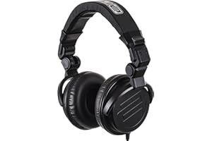 Reloop RH-2500 - audífonos profesionales para DJ con construcción giratoria/plegable, construcción cerrada, negro