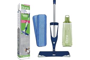 Bona Spray Mop Premium para Suelos Laminados y Superficies Duras, 2x recambio mopa de microfibra lavable