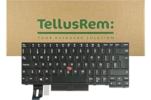 TELLUSREM Teclado de respuesto Lenovo T480s Regular Black - ES sin retroiluminación para Lenovo Thinkpad T480s, T490, E490, L480, L490, L380, L390, L380 Yoga, L390 Yoga, E490, E480