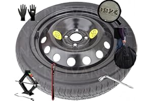 ‎D'ANGELO 1988 Ersatzrad-Set, 40,6 cm (16 Zoll), kompatibel mit Opel Crossland X mit Wagenheber, Schlüssel, Handschuhe und Tasche 125/85R16
