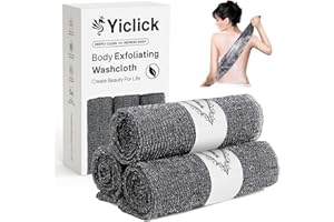 Yiclick Éponge Africaine Exfoliante pour le Corps, Serviette de Toilette en Nylon et Polyester