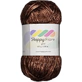 Happy Fiore Parlak &Ouml;rg&uuml; İpi - 100 g / 230 m - Y&uuml;n/Poliamid/Akrilik Karışımı - Parlak Dokulu, Yumuşak ve Dayanıklı (Şeftali Pe