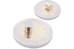 Brudazon | 20 Mini Imanes Discos 6x5mm | N52 Nivel más Fuerte - Los imanes de neodimio Ultra Fuertes | Imán del Poder para la Toma de Modelo, Foto, Pizarra Blanca | Pequeño, Redondo y Extra Fuerte