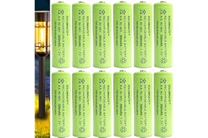 12 x Soluminate Solar Light Batteries AA (300mAh) 1.2V Rechargeable NiMH for outdoor garden solar lights