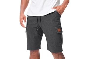 Suwangi Short Sport Cargo Homme Pantalon Coton Running Bermudas Pantalon Court Décontracté D'été avec Poches