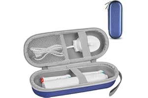LOPHE Custodia per Spazzolino Elettrico, Custodia Spazzolino Elettrico Borsa da Viaggio Per Spazzolino Elettrico Oral-Serie B, Porta Spazzolino Da Viaggio Con Cordino E Borsa a Rete(Blu)