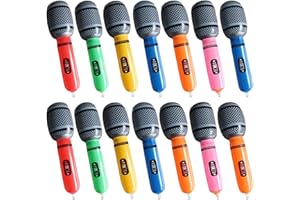DWZAIN 14PCS Inflatable Microphone, Blow Up Microphone Set, Inflatable Microphones for Parties, Blow Up Microphones for Parties, Toy Microphone, Party Supplies Christmas Birthday Party Stage Performance
