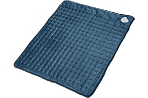 LETITWELL Electric Heating Pads,Heated Pad for Back Pain Muscle Pain Relieve,6 Heat Level Settings-Auto Shut Off,Machine Washable (Dark Blue, 24"X20")