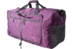 EHSBUY 60L Borsone da Viaggio Grandi Pieghevoli Borsone Palestra Uomo Donne Borsa da Leggero e Impermeabile Borsoni Weekend Notturno per Campeggio Bagagli Sport Vacanza