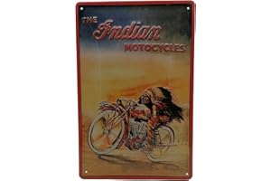 MEHR RELIEF-SCHILDER HIER... Indian Motorcycles - Motorrad Werkstatt Retro Blechschild, hochwertig geprägt, 30 x 20 cm Werbung Reklame-Marke-Schild-Magnet-Metallschild-Werbeschild-Wandschild