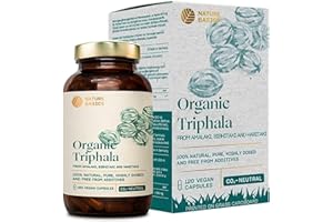 Nature Basics® BIO Triphala Capsules Certified & Sustainable in a jar | Natural Ayurveda Triphala high-dosed with 1.500mg per Daily dose | 180 Capsules lab-Tested & from DE