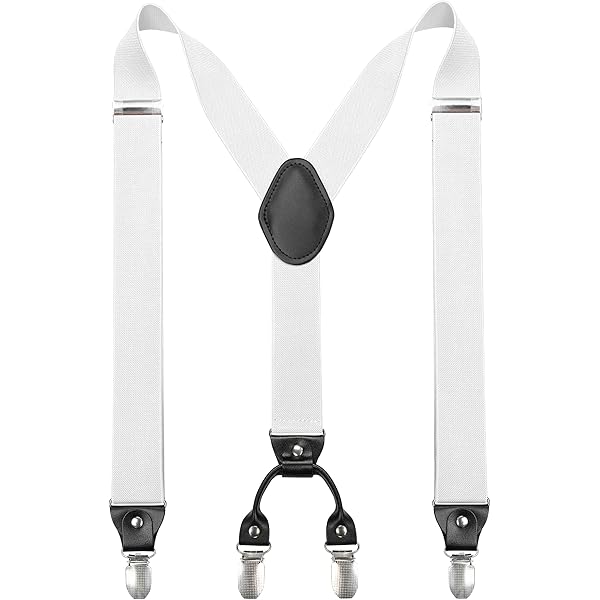 Bretelle Uomo GOUNNU Elastiche - Larghe 3.5cm, Con Clip Forti, Design A X, Taglia Unica - Foto 11